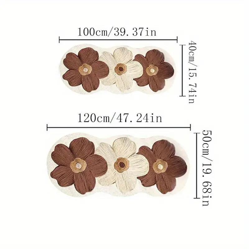 Simple Long Strip Bedside Carpet Imitation Cashmere Print Furry Bedroom Floor Mat Non-slip Mat Bay Window Mat