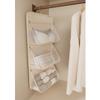 Space-Saving Hanging Clothes Organizer Zippered Mesh Underwear Storage Bag Large Capacity Foldable Closet Socks Dispenser