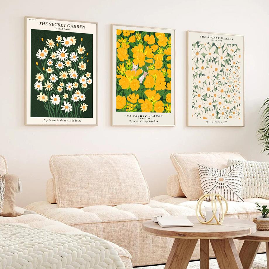 Flower Market Wall Art Colorful Canvas Painting Nordic Plant Poster Printed Picture Of The Living Room Mural Decorative Painting