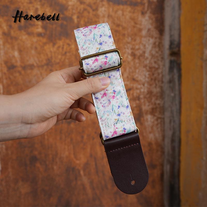 Mori-kei Floral Guitar Strap - Comfortable Decompression Design (PO-021)