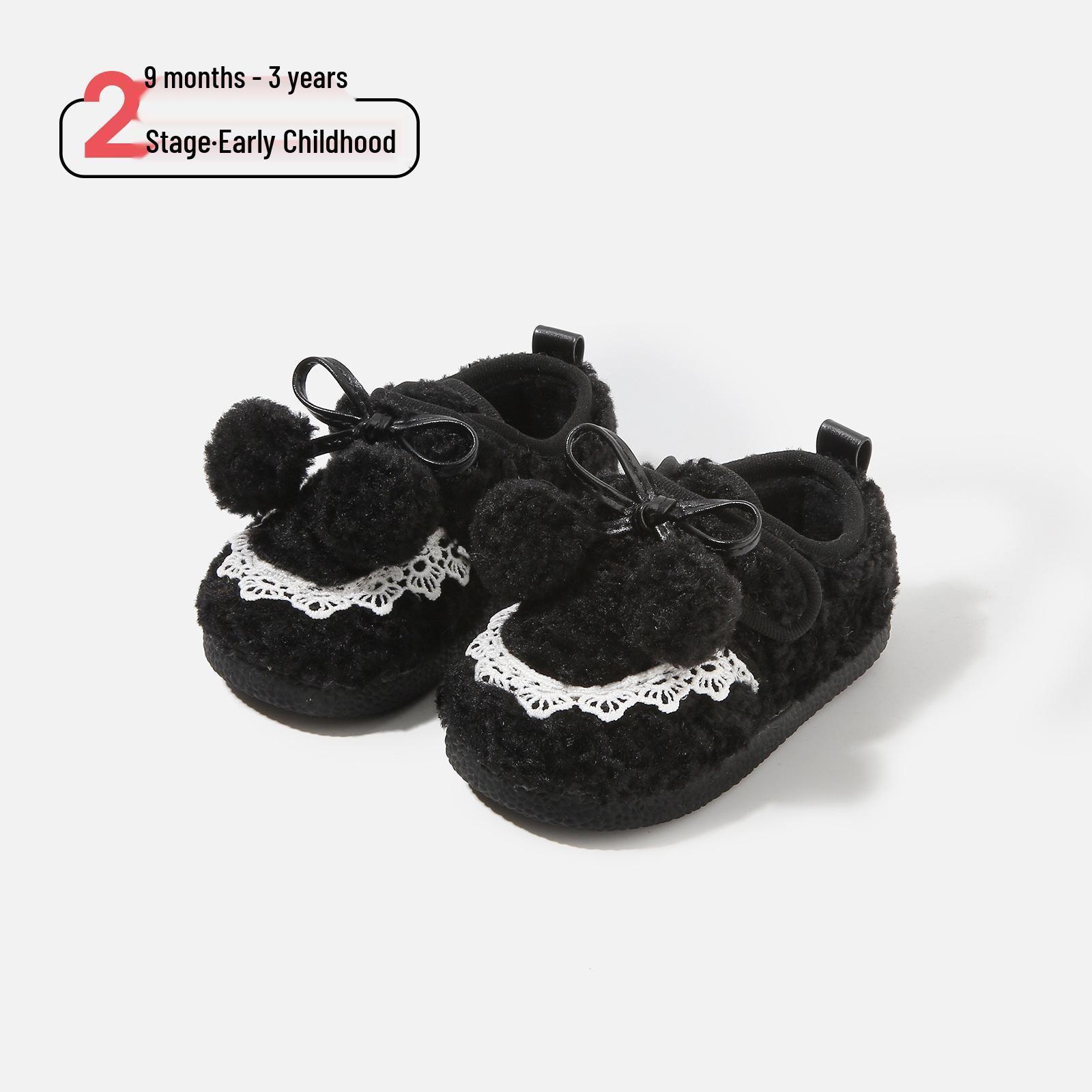 

Toddler Winter Soft Sole Princess Shoes - Velvet-Lined Cotton Walker Shoes for Little Ones Factory Order 16-20 (120 pairs) чорний