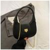 Women's Bag 2025 New Portable Woven Bag Simple Women's Shoulder Bag Chain Oblique Span Bag Texture Small Bag