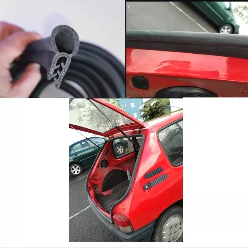 4m Car Door Sealing Strip Noise ulation Rubber Seals Dust Anti-collision Auto Seal Trunk Engine Door Seal Tailgate Seal Kit
