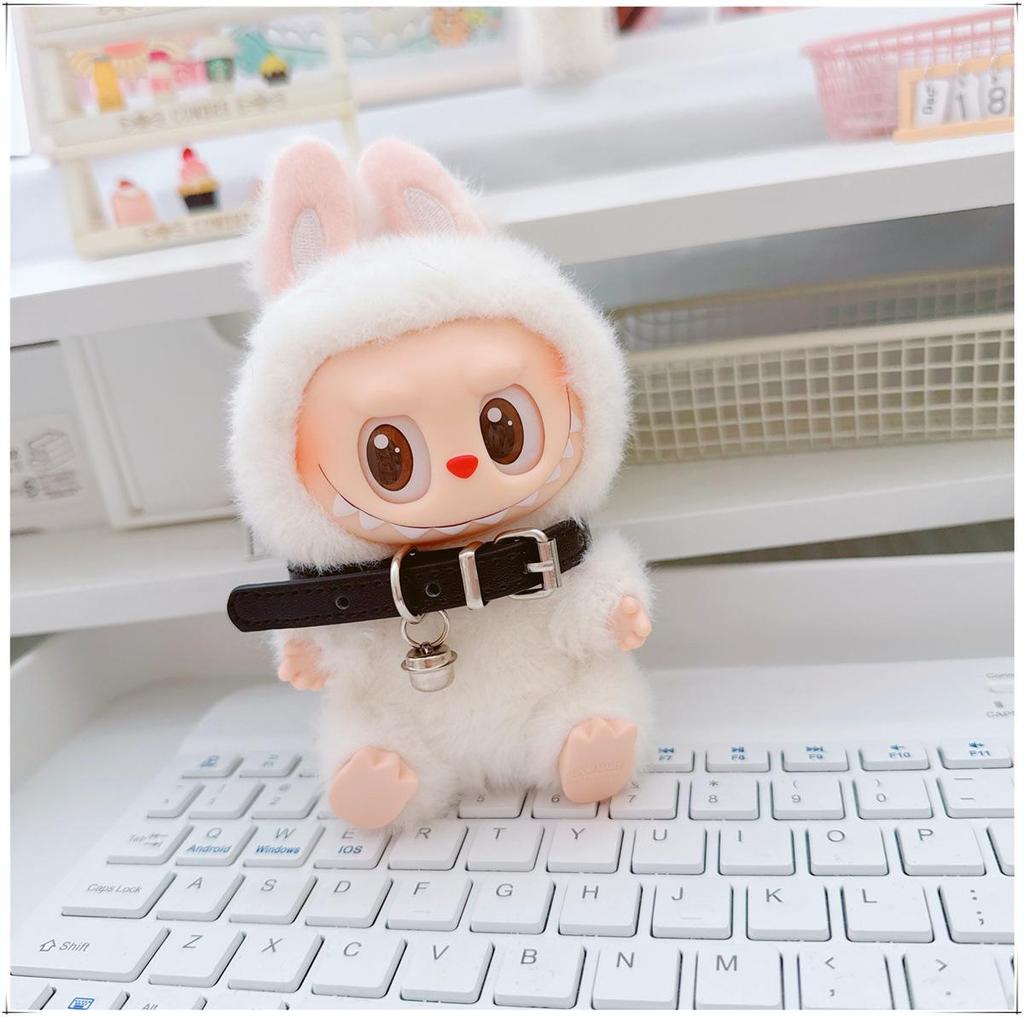 First, Second, and Third Generation Labubu Doll Clothes & Accessories Set: Includes 17cm and 10cm Doll Clothes, Crossbody Bag, and Hair Clip.