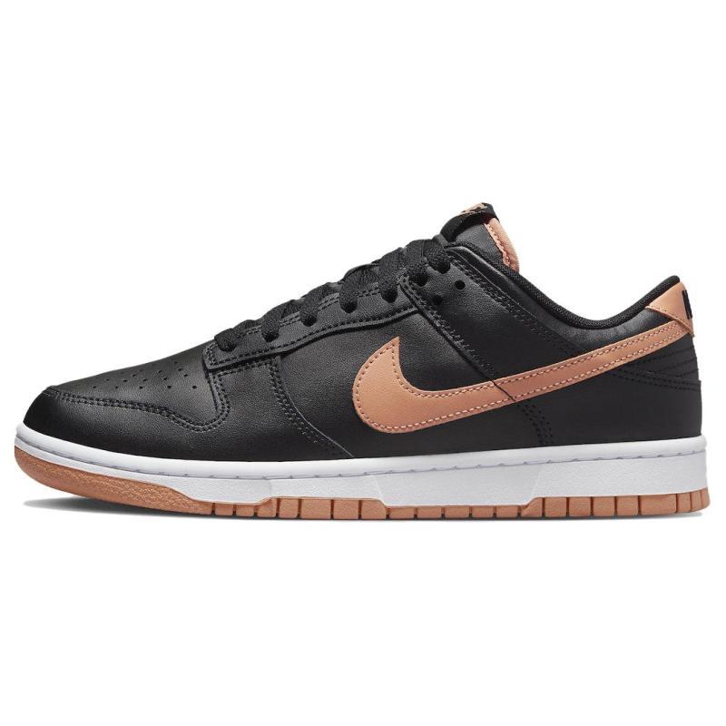 Nike Dunk Low Black Amber Brown Skate Shoes Sneakers DV0831-004