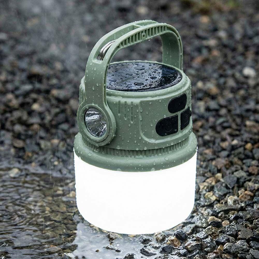LED Light LED Solar Camping Light Waterproof Ultra Bright Solar Camping Lights Multi Functional with Hook Rechargeable Light