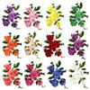 Fashion Elegant Multicolor Embroidery Patch Floral Embroidery DIY Peony Flower Patch Floral Applique