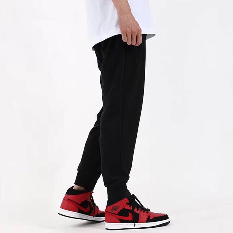 Air Jordan Letter Logo Fleece-Lined Jogger Sweatpants Men Bottoms Black CK1451-010