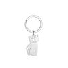 Cartoon Cat Dog Stainless Steel Keychain Cute Pet Design Fashion Couple Pendant Practical Animal Lover Gift