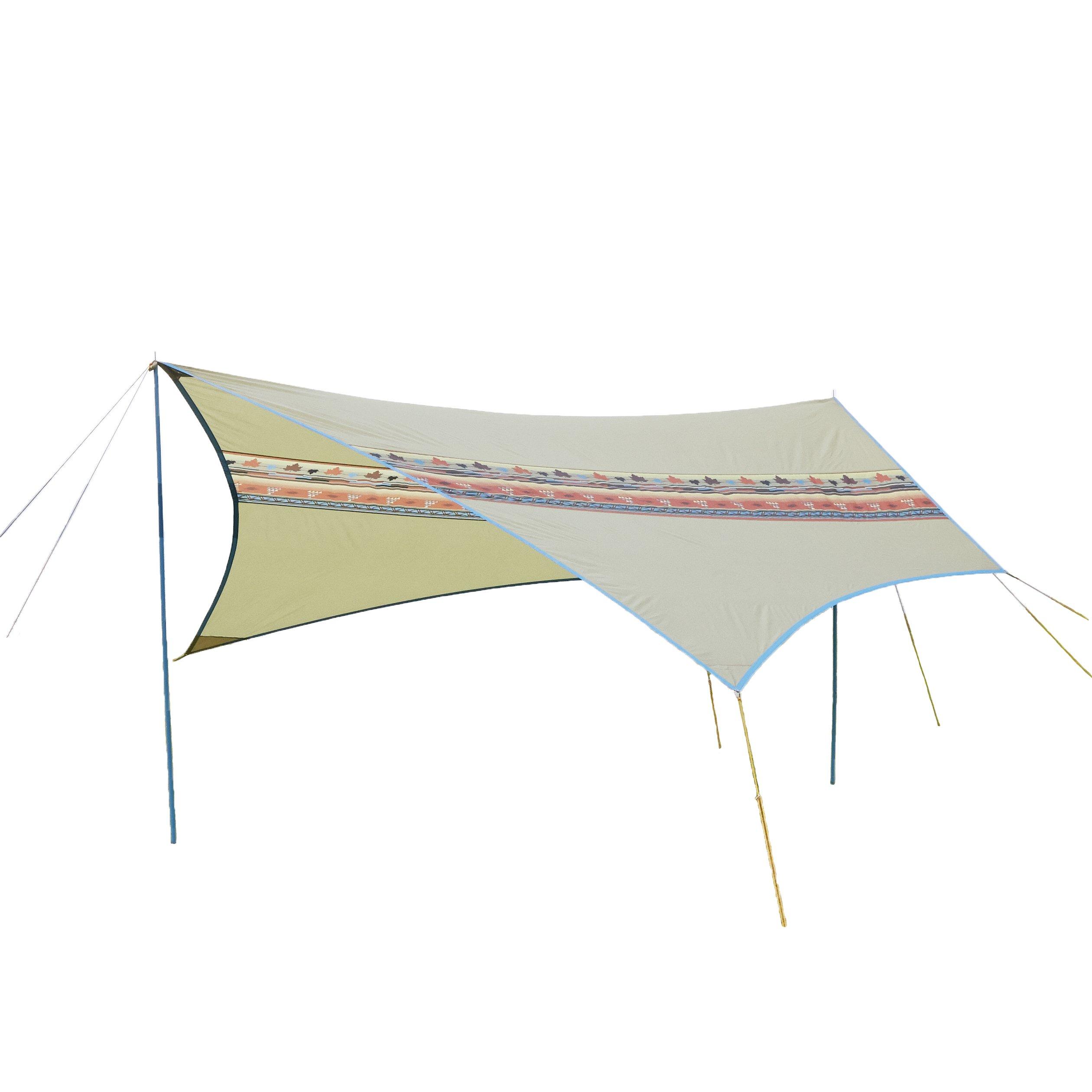 LOGOS Navajo Bridge Hexa Tarp Set-BB 71806509 (Tent, Family, Tarp Tent, Flame Retardant)