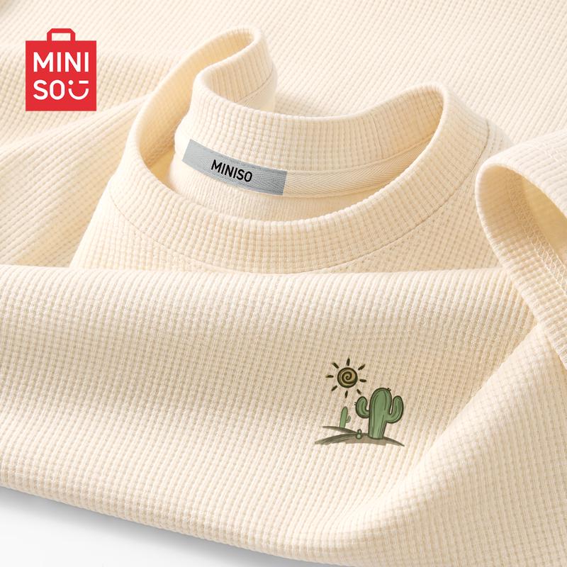 Мужская вафельная футболка с коротким рукавом MINISO L