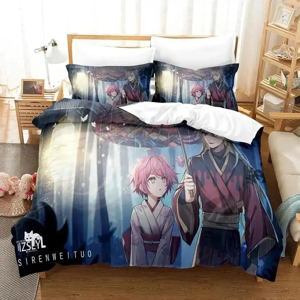 Nytt Doma Sängklädesset Enkelt Twin Full Queen King Size Sängset Vuxen Barn Sovrum Påslakanset 3D Tryck Anime Lakan Set