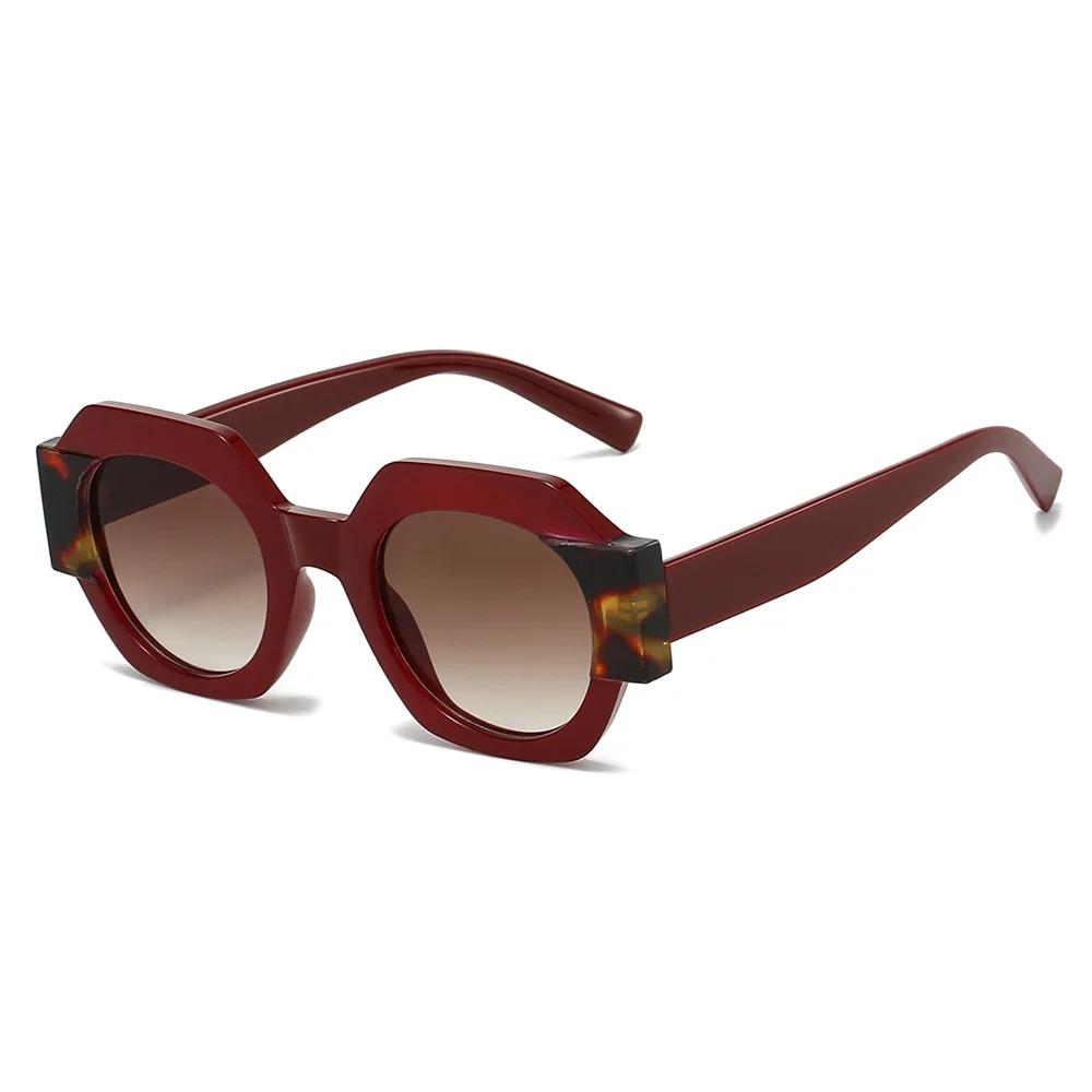 New Fashion Hexagon Sunglasses Women For Men Vintage Punk Luxury Brand Designer Popular Hip Hop Outdoor Travel Sun Glasses Uv400