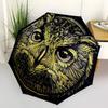 1pc Owl Feather Automatic Folding Umbrella, Sturdy And Durable Automatic Folding Umbrella with 8 Ribs, Convenient for Outdoor Use061