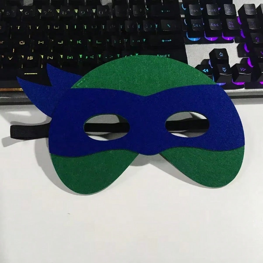 Mutant Ninja Turtles Animation Felt Character Face Covers, Adorable Playthings,with Elastic Straps, Party Role-playing Props, Spooky Holiday Party