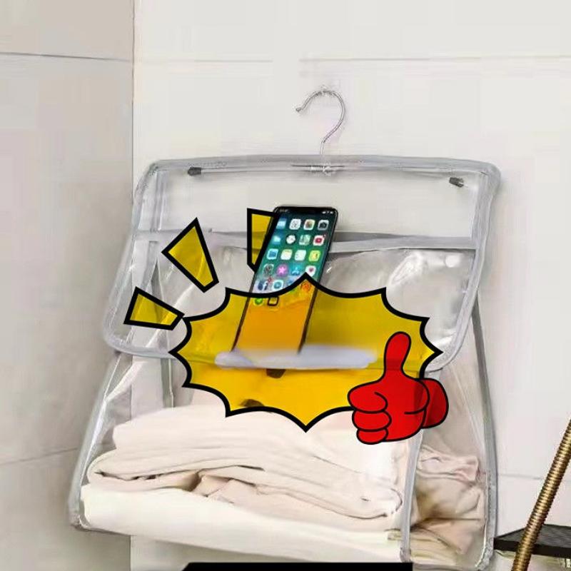 

Водонепроницаемая подвесная сумка для ванной комнаты без перфорации, туалетная банная одежда, настенные органайзеры для хранения в общежитии, спальне 39*17*37cm серый