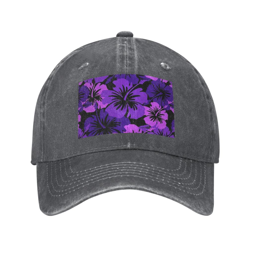 Epic Hibiscus Hawaiian Floral Aloha Denim Fabric Cap Casual Baseball Caps Adjustable Hat Summer Unisex Baseball Hats