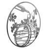 30CM Round Wall Decor Wine Bottle Grape Leaf Sculpture Iron Art Hollow Decoration for Home Bar