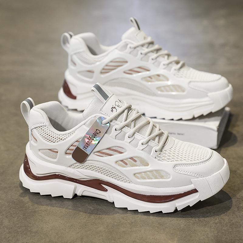 Men's Shoes 2025 Summer New Teen Ins Style Casual Versatile Dad Shoes Men's Sports Breathable Mesh Shoes