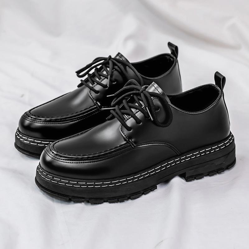 

Large size 46 leather shoes men s shoes casual single shoes new fashion teen men s lace-up student performance leather shoes 47 48