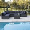 Patio Furniture Sets London Rattan 7 Piece 6 Seater Modular Outdoor Lounge Setting With Coffee Table Grey