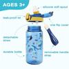 600ml/20oz Children's Water Cup Silicone Spout Tritan Material Leak-proof Plastic Water Bottle Summer Water Bottle with Straw