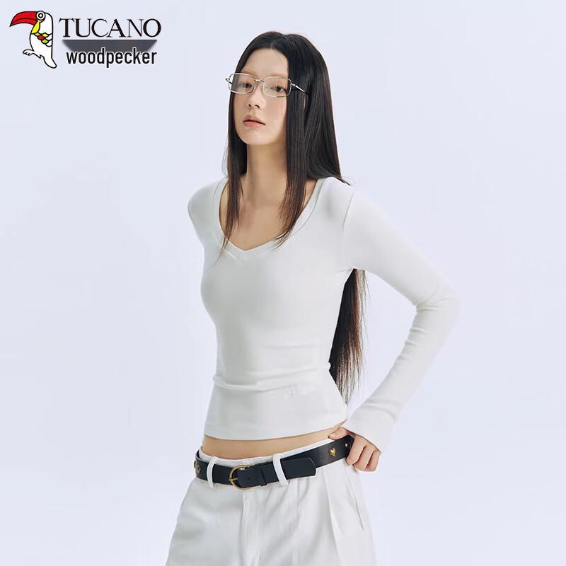 

Woodpecker Women s Lyocell V-Neck Slim Fit Long Sleeve Top M