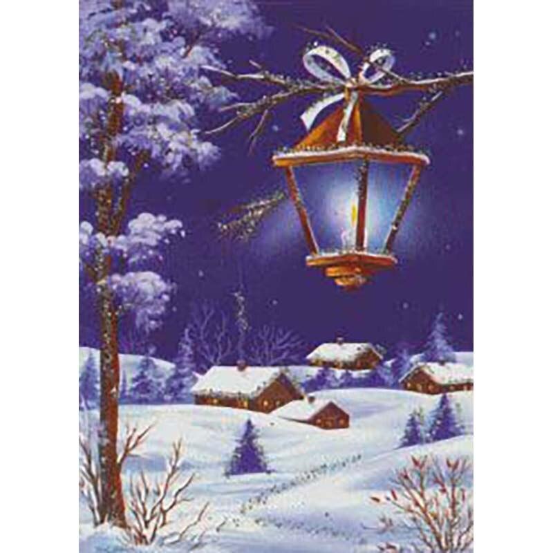 New 5D DIY Diamond Painting Snow Scene Diamond Embroidery Scenery Cross Stitch Full Round Drill Crafts Home Decor Gift