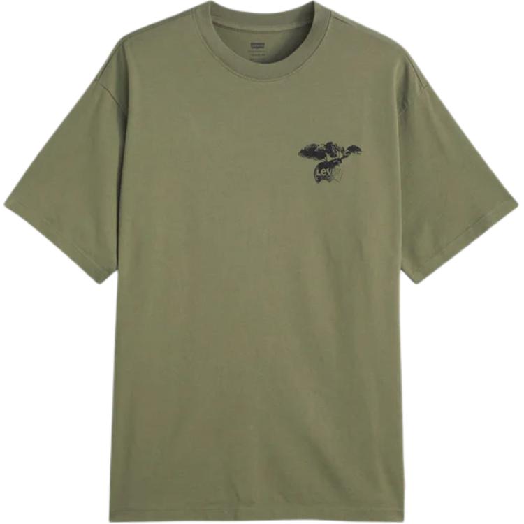 Levis Casual Versatile Pattern Vintage Short Sleeve T-Shirt Men Tops 87373-0391