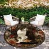Vintage Cat pattern round rug,Carpet Rug for Living Room Bedroom Sofa Playroom Decor,Non-slip Floor Mat,Holiday Gifts and Birthday Gifts.