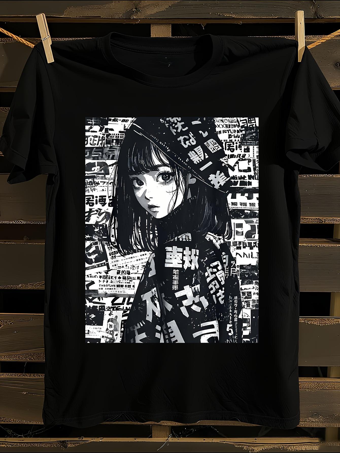 Japanese Manga Girl Anime T-shirt S