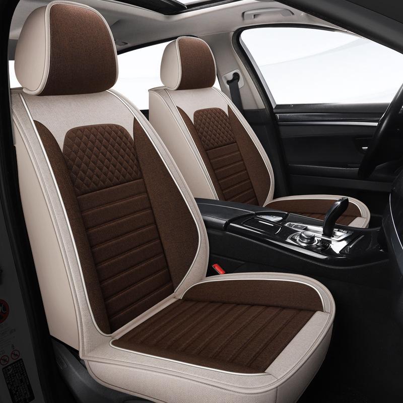 Faux Leather Car Seat Covers with Ergonomic Lumbar Support - Suitable for Most 5-Seater Cars High-Density Foam Padding, And Easy Installation