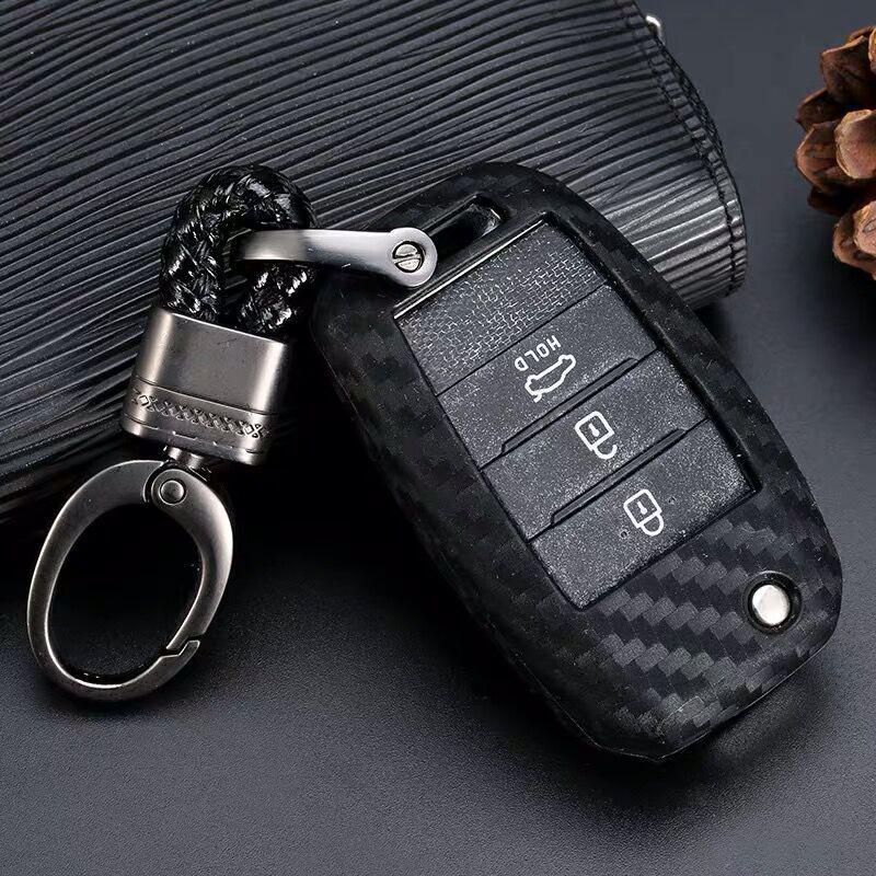 Compatible Kia Forte K3 K2 Cadenza K4 Pegas KX7 Carbon Fiber Key Fob Case
