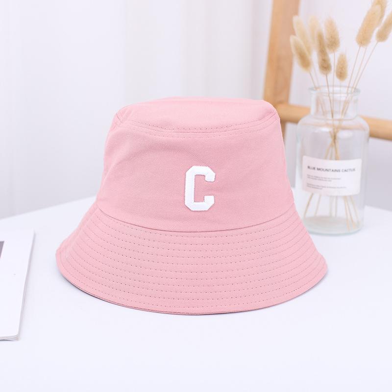 Lovers Summer Spring Sunscreen Fisherman Hat Solid Color C Letter Literary Hat