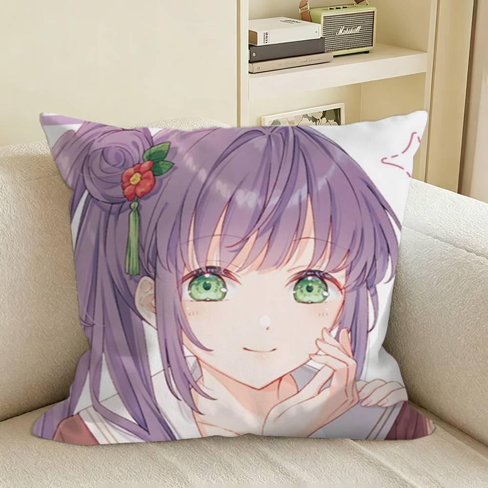 LoveLive KKozue Otomune Square Sofa Pillow Cover Solid Color Living Room Home Decor Cushion Case