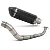 370mm Small Hexagon Exhaust Pipe for Yamaha NVX155 with Integrated Backpressure