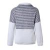 Fashionable Splicing Zipper Pullover Casual Pocket Casual Women's Winter Tops