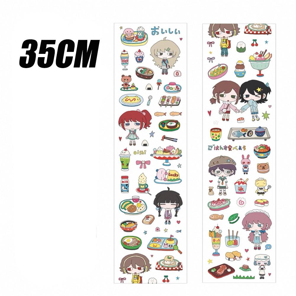One Cycle Cute Hand-drawn Anime Cartoon Girl Stickers 35-50cm for Craft Supplies Scrapbooking Material Phone