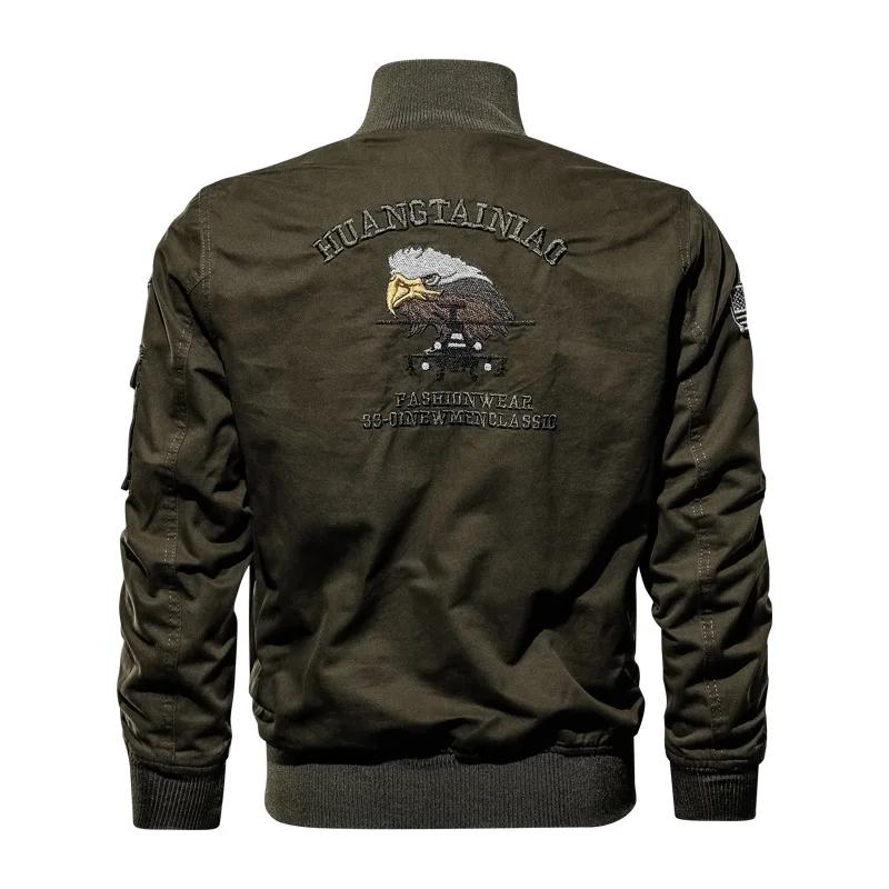 New Winter Men Bomber Jackets Male Air Force Jaquetas Safari Style Multi Pockets Tooling Jackets Quality Man Cotton Cargo Coats