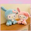Cat Transforms Kt Into Cute Rabbit Plush Toy Kid Cloth Doll With Cotton Filling