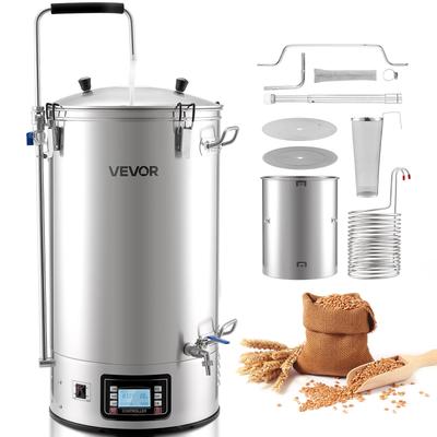 Electric Brewing System, 16 Gal/60L Brewing Pot, 3000W Power All-in-One Home Beer Brewer with Recipe Memory