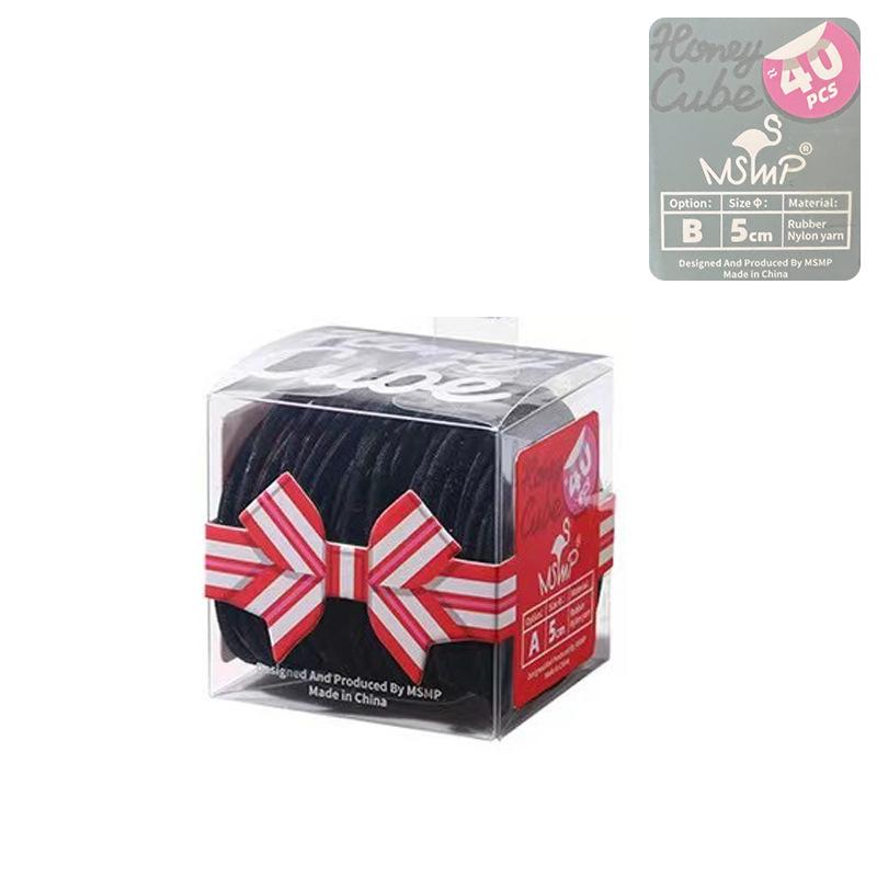 

40 Милых резинок для волос с высокоэластичными резинками, которые не повредят резинки для волос или аксессуары для волос Pure black