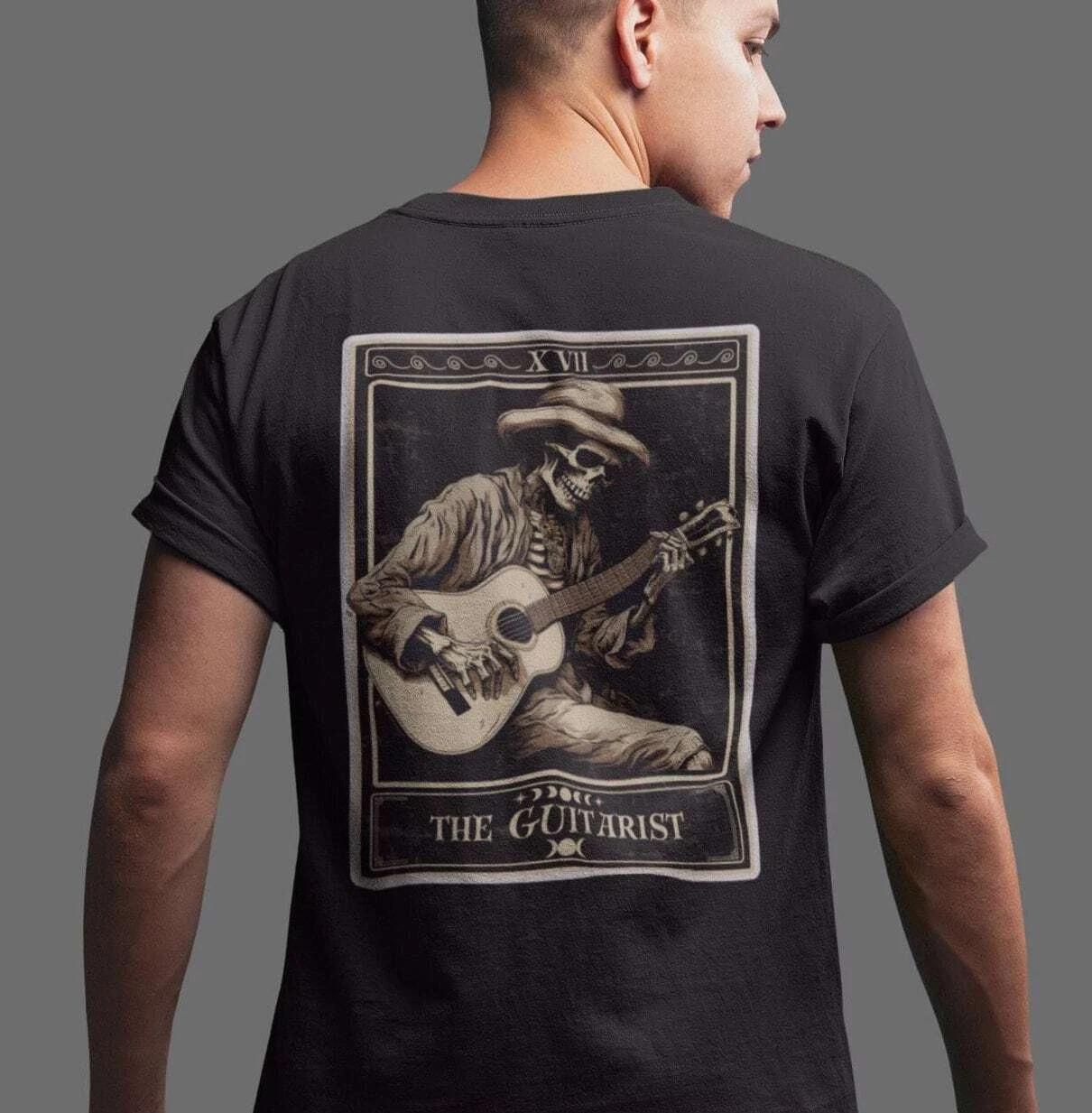 The Guitarist Tarot Card Shirt, Back Print S