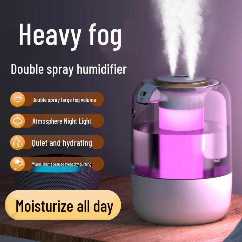 

2025 Тихий Большой Увлажнитель Воздуха с Туманом для Дома и Спальни, Безопасный для Беременных Женщин и Младенцев 136 x 136 x 196 mm + TC Power Supply