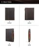 Handmade A5 Crazy Horse Leather Notebook with 6-Ring Binder & Replaceable Pages