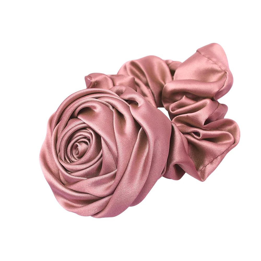 

1PC Rose Hair Ropes Women Girl Simple Solid Color Retro Hair Bands Daily Casual Gatherings Hair Ropes Fashion Gift Jewelry Accessory