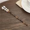 Chinese Punk Ruby Pendant Sword Hairpin Fashion Simple Modern Headdress Back Of The Head Pan Hair Ornament Fashion Retro New