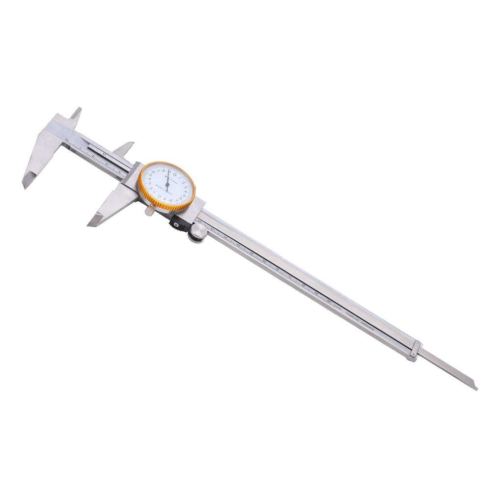 Číselníkový hloubkoměr 0?200mm Manuální měřidlo s jasnými stupnicemi Stříbrné