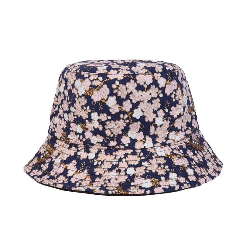 Double-Sided Floral Print Hip-Hop Bucket Hat