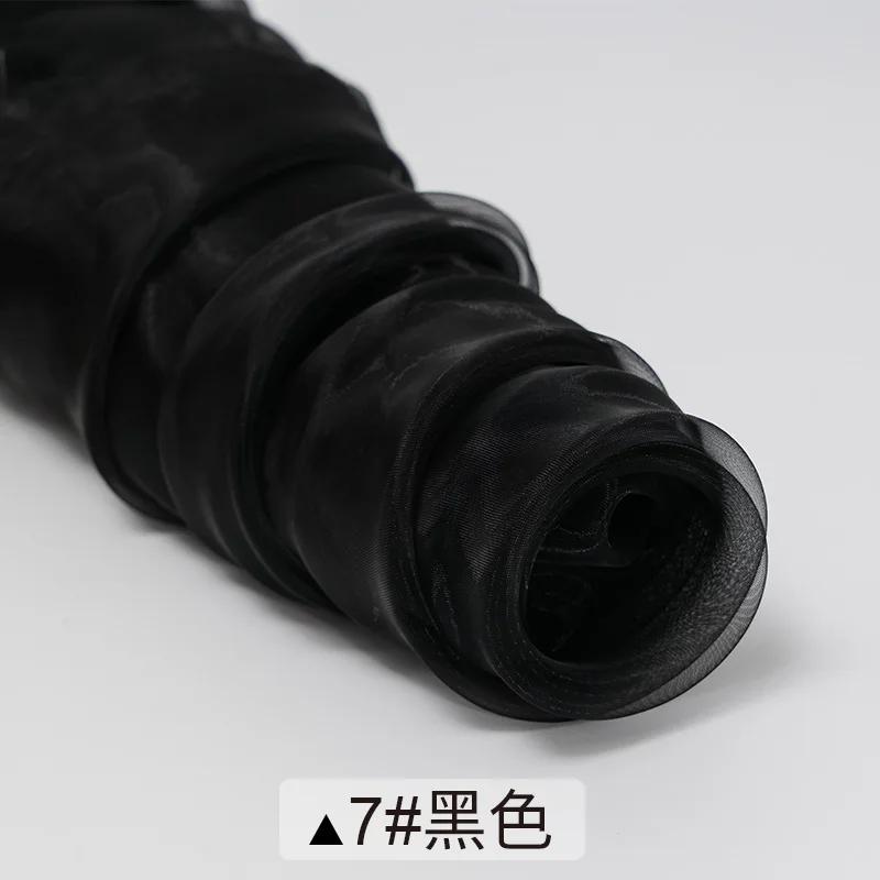 1m/2m/5m Soft Organza Mesh Fabric Making Wedding Dresses Curtain Scene Decoration Handmake DIY Sewing Fabrics TJ0031